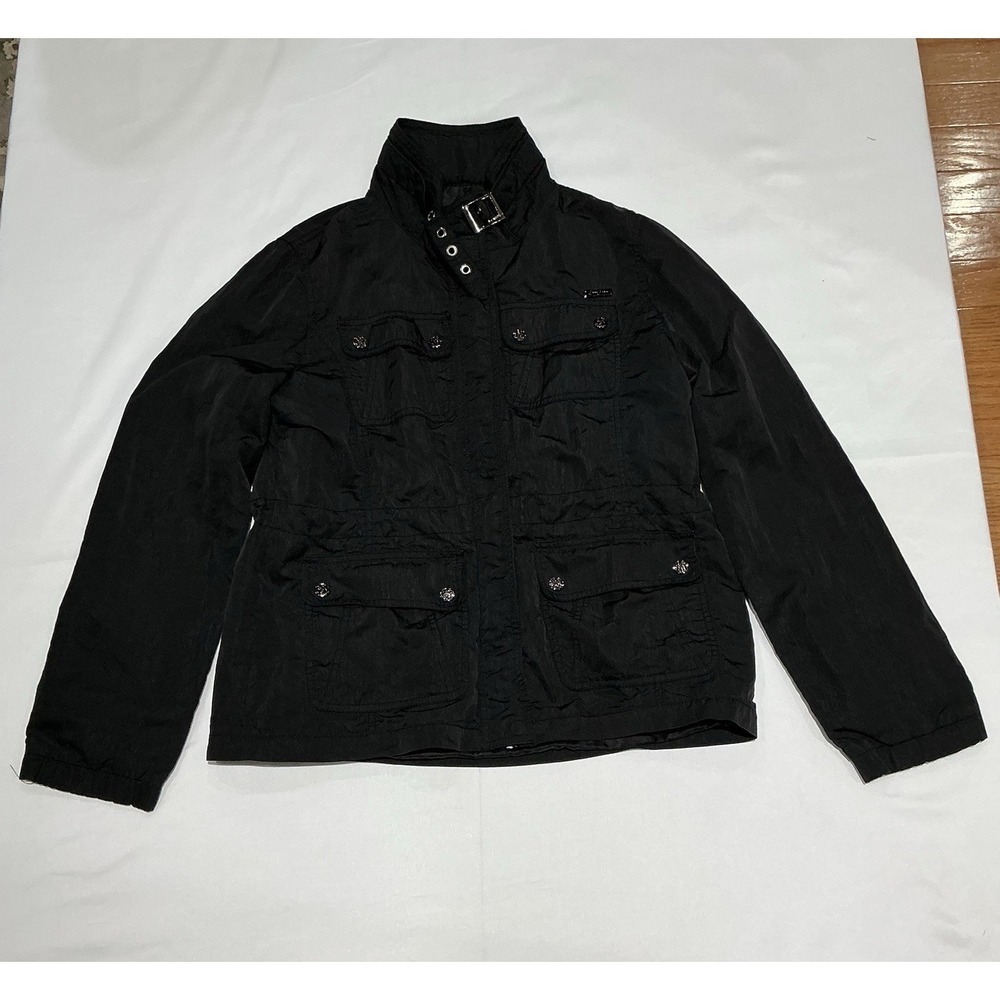 Sean John Jacket Womens XL Black Vintage Lightweight Hip Hop Streetwear